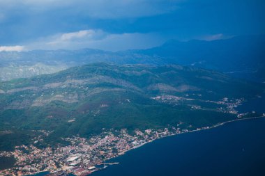 Karadağ sahil, uçak görünümünden.