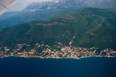 Karadağ sahil, uçak görünümünden.