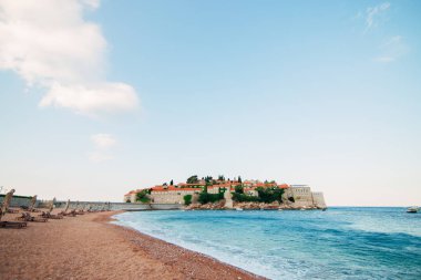 Sveti Stefan Adası. Panoramik çekim