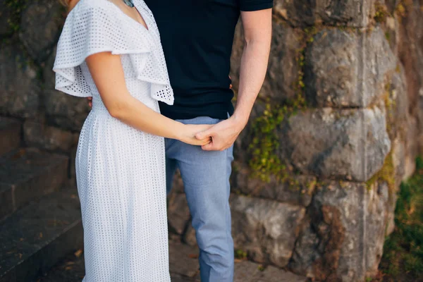 Newlyweds hug each other in Montenegro — Stock Photo, Image