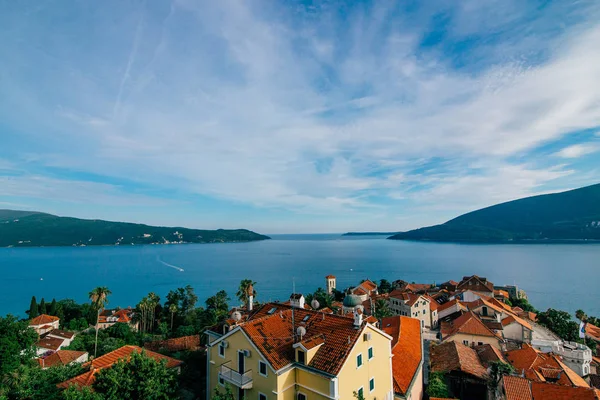 Panoramic sea view from the old town in Herceg Novi