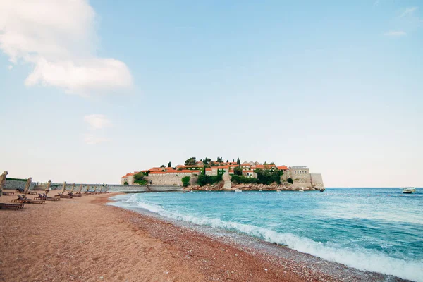 Eiland van Sveti Stefan, Montenegro. Panoramische opname — Stockfoto