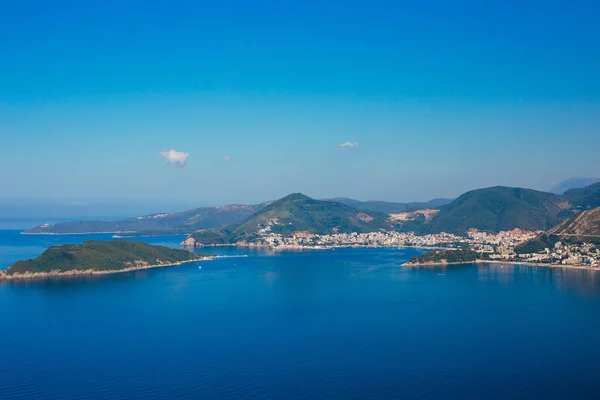 Panorama of the coastline of Budva Riviera — Stock Photo, Image