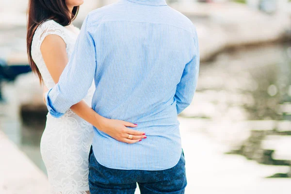 Female hands close up outdoor. — Stock Photo, Image