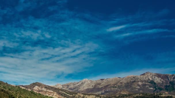 Панорама побережья Будва Ривьера с горы — стоковое видео