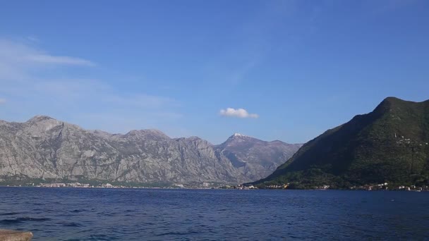 Которская бухта в Черногории — стоковое видео