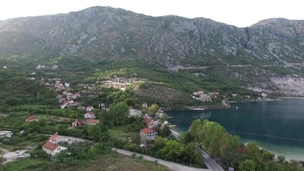 Kotor κόλπο στο Μαυροβούνιο — Αρχείο Βίντεο