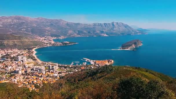 El casco antiguo de Budva — Vídeo de stock