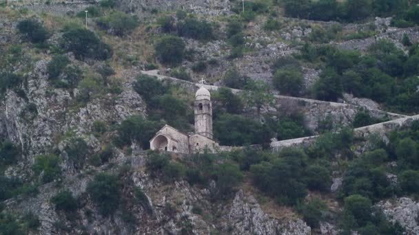 Kilise Gospa od Zdravlja Kotor duvara Karadağ, Kotor — Stok video