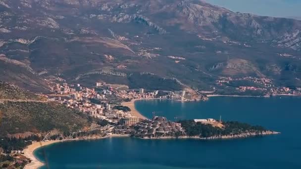 Lyx hotell komplex Dukley i Budva, Montenegro. Skytte med — Stockvideo