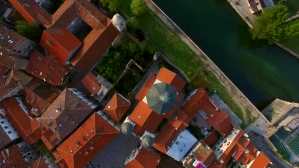 Templom az ortodox Szent Miklós templom, Kotor, Montenegro, — Stock videók