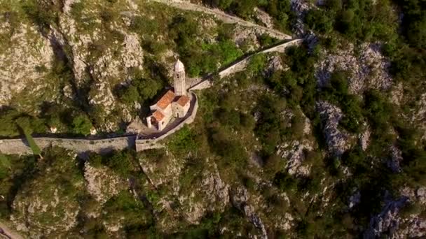 Kilise Gospa od Zdravlja Kotor duvara Karadağ, Kotor — Stok video