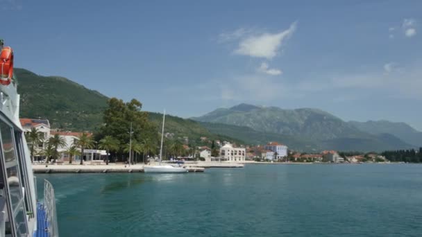 Yacht Porto Montenegro. Elite area of Tivat in Montenegro — Stock Video