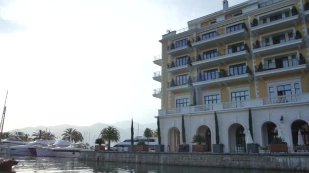 Regent Hotel, Tivat, Montenegro, Porto Montenegro — стокове відео