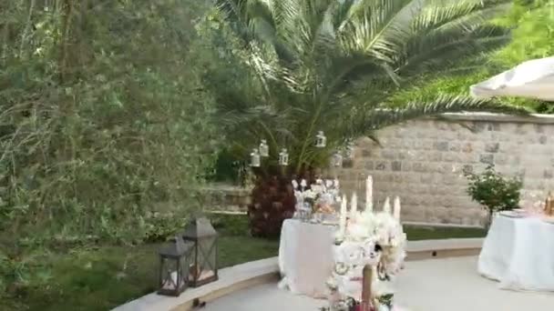 Tavolo per Candy Bar al matrimonio — Video Stock