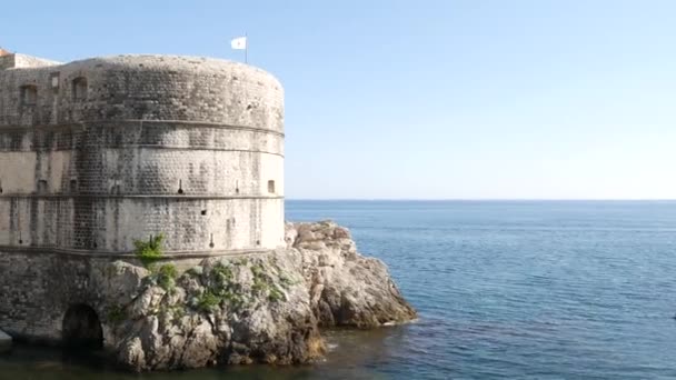 Fort Bokar - sur les murs de la vieille ville de Dubrovnik, Croatie . — Video