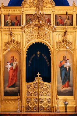 Hırvatistan 'ın Dubrovnik kentindeki Kutsal Annunciation Kilisesinin İçi.