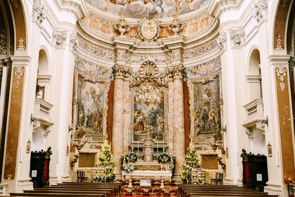 Interiér kostela sv. Ignáce v Dubrovníku, Chorvatsko. — Stock fotografie