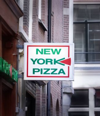 Amsterdam NY Pizza işareti