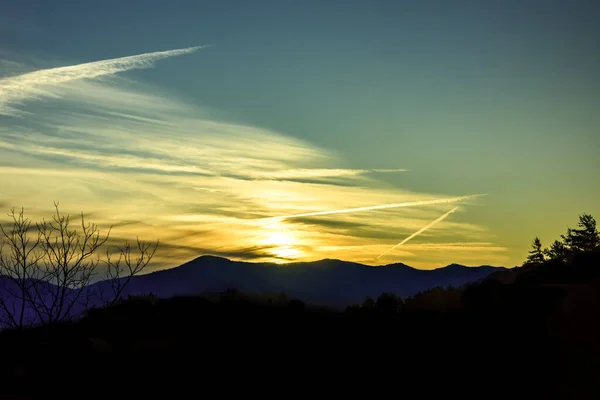 Sunset over the Mountains in North Carolina — ストック写真
