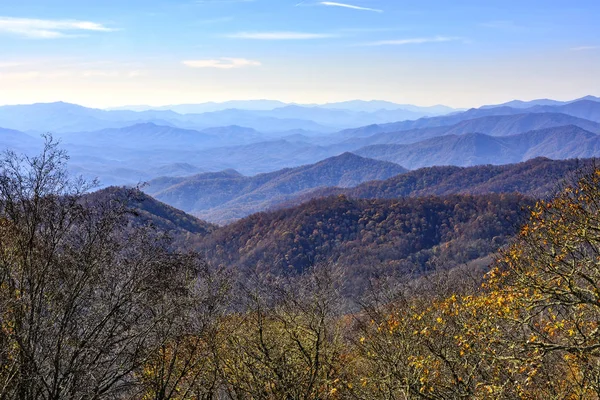 Landschaft der blauen Kammberge in North Carolina — Stockfoto