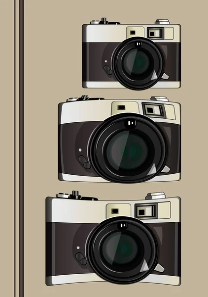 Varie forme di macchina fotografica — Vettoriale Stock