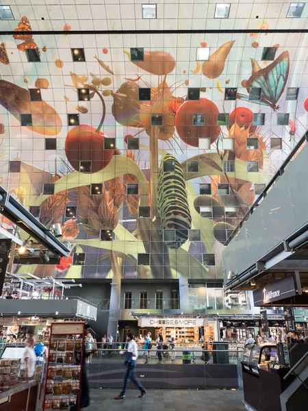 Innenraum des Markthauses in Rotterdam, Niederlande — Stockfoto