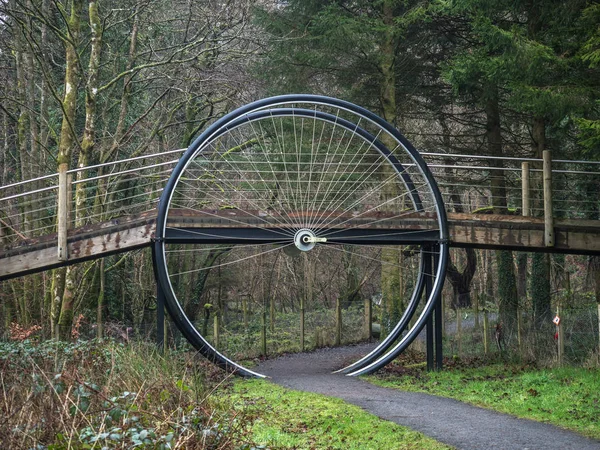 Giant bicycle wheel — Stock Photo, Image