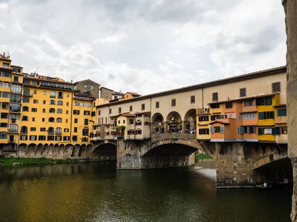 意大利佛罗伦萨著名的蓬 (桥 — 图库照片