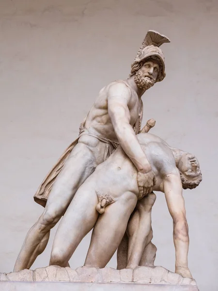 Menelaus Patroclus heykel gövdesi destekleyen — Stok fotoğraf
