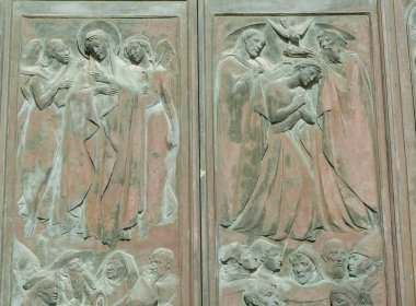 Siena Katedrali, İtalya'nın ana kapı detay