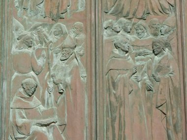 Siena Katedrali, İtalya'nın ana kapı detay