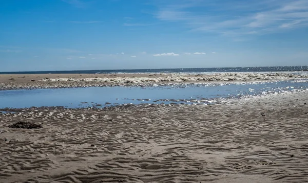 Mudflat ao longo da costa holandesa — Fotografia de Stock