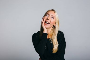 Neşeli mutlu kadın