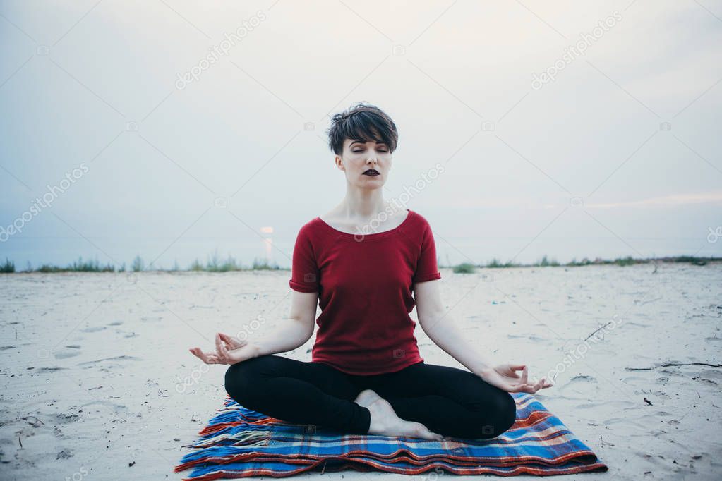 Young woman meditating 