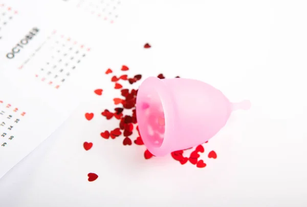 Menstrual cup. Menstruation period concept. — Stock Photo, Image