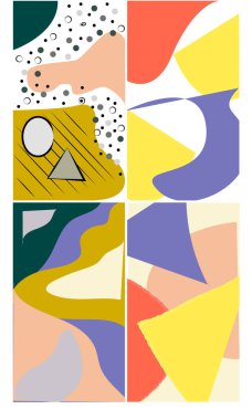 Basit geometrik şekilli soyut vektör deseni