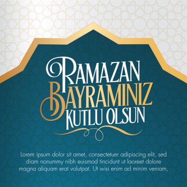 Ramazan Bayramin Kutlu Olsun) Müslüman cemaati Ramazan 'ın kutsal ayı. Billboard, Poster, Sosyal Medya, Tebrik Kartı şablonu.