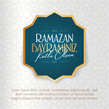 Ramazan Bayramin Kutlu Olsun) Müslüman cemaati Ramazan 'ın kutsal ayı. Billboard, Poster, Sosyal Medya, Tebrik Kartı şablonu.