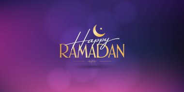 Mutlu Ramazanlar. Müslüman cemaatinin kutsal ayı Ramazan. Billboard, Poster, Sosyal Medya, Tebrik Kartı şablonu. 