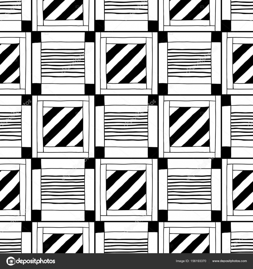 Modello senza cuciture astratto Illustrazione in bianco e nero per libri pagine da colorare Sfondo per il disegno — Vettoriali di lilipom
