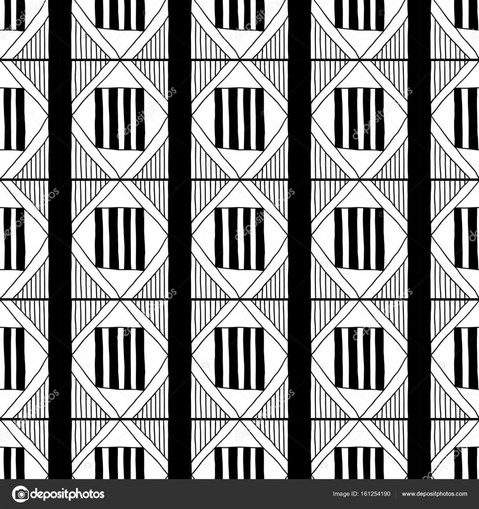 Modello senza cuciture astratto Illustrazione in bianco e nero per libri pagine da colorare Sfondo per il disegno — Vettoriali di lilipom