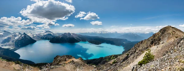 Panorama Lago Garibaldi Partir Cume Imagem De Stock