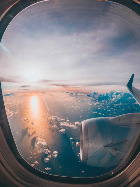 Fenêtre avion — Photo