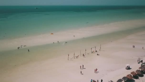 Drone shot della spiaggia holbox in 60fps — Video Stock