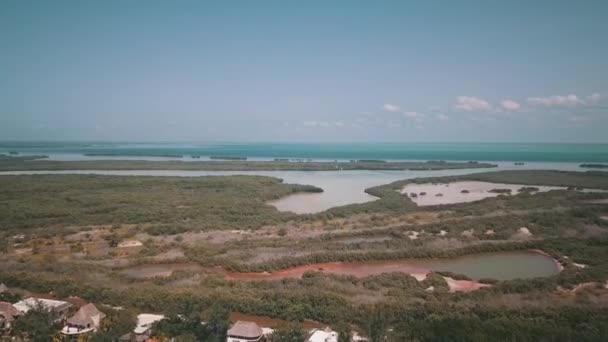 Drone colpo di holbox in 60fps — Video Stock