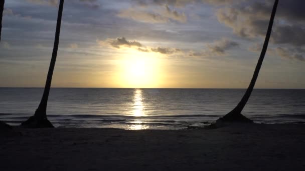 Wschód słońca na plaży — Wideo stockowe