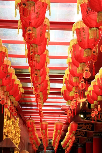 Όμορφη Κινέζικα Φανάρια Ένα Ναό — Φωτογραφία Αρχείου