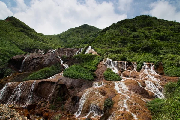Golden Falls Jiufen New Taipei City Ruifang District Taiwan — Stock Photo, Image