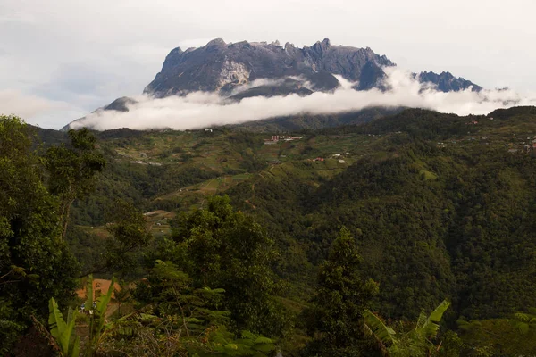 Majestoso Monte Kinabalu Montanha Mais Alta Sudeste Asiático Localizado Kundasang — Fotografia de Stock